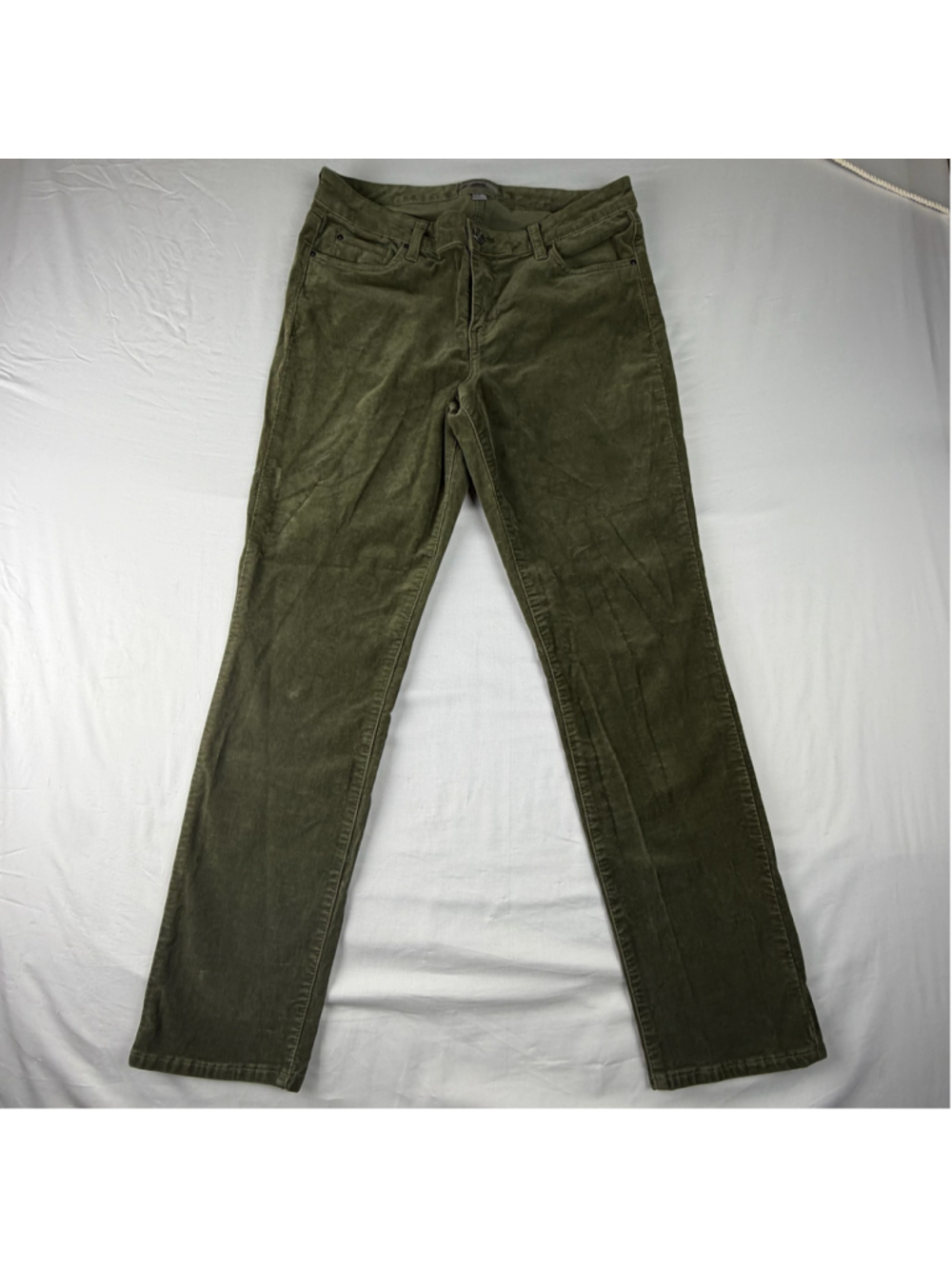 Kut From The Kloth Catherine Boyfriend Corduroy Pants Olive Green 8 Granola Fall